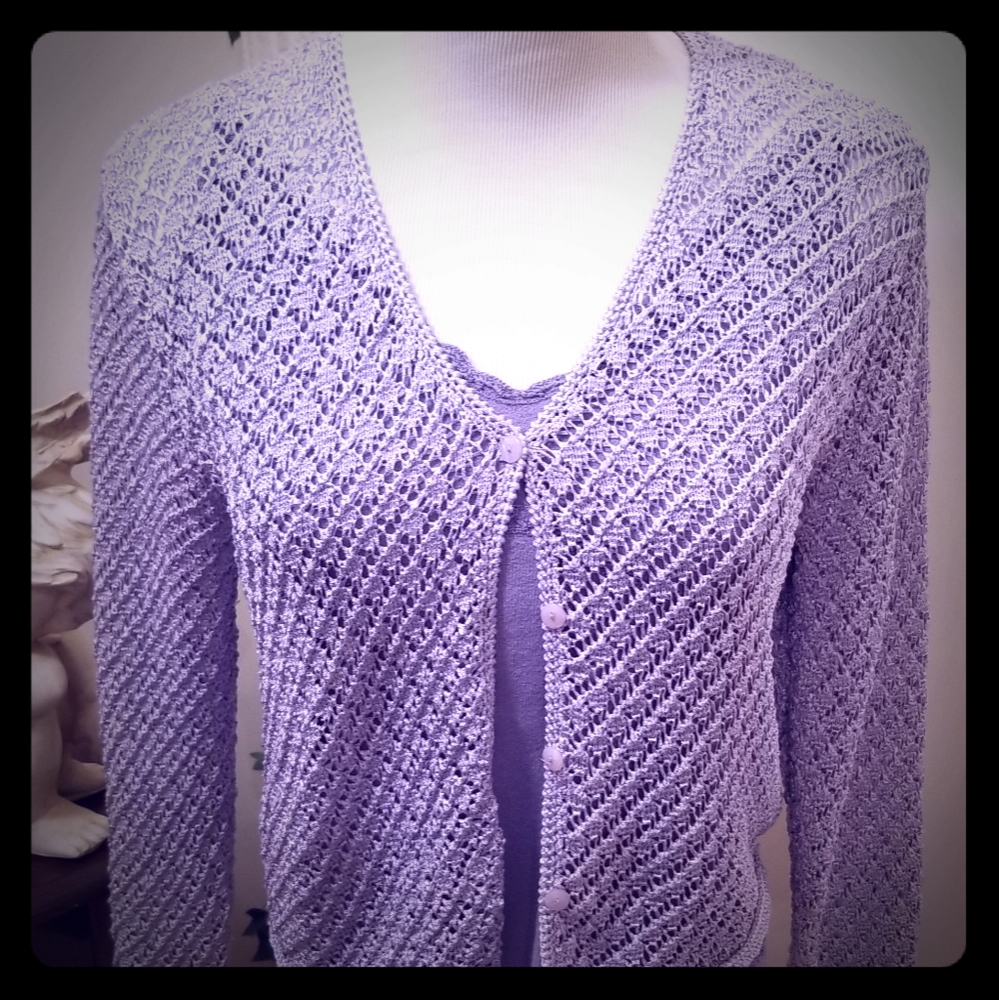Crochet Sweater Lilacs